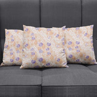 Anthurium Plumeria Lei Pastel Pillow Cover Orange Hawaiian Splendid Palaka