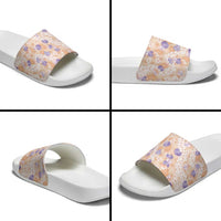 Anthurium Plumeria Lei Pastel Slide Sandals Orange Hawaiian Splendid Palaka