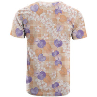 Anthurium Plumeria Lei Pastel T Shirt Orange Hawaiian Splendid Palaka