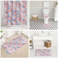 Anthurium Plumeria Lei Pastel Bathroom Set Pink Hawaiian Splendid Palaka