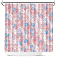 Anthurium Plumeria Lei Pastel Shower Curtain Pink Hawaiian Splendid Palaka