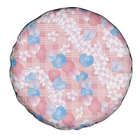 Anthurium Plumeria Lei Pastel Spare Tire Cover Pink Hawaiian Splendid Palaka
