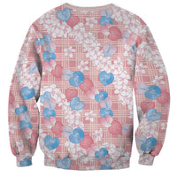 Anthurium Plumeria Lei Pastel Sweatshirt Pink Hawaiian Splendid Palaka