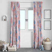 Anthurium Plumeria Lei Pastel Window Curtain Pink Hawaiian Splendid Palaka