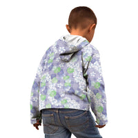 Anthurium Plumeria Lei Pastel Kid Hoodie Purple Hawaiian Splendid Palaka