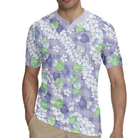 Anthurium Plumeria Lei Pastel Rugby Jersey Purple Hawaiian Splendid Palaka