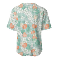 Anthurium Plumeria Lei Pastel Baseball Jersey Teal Hawaiian Splendid Palaka