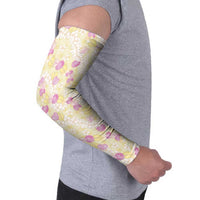 Anthurium Plumeria Lei Pastel Arm Sleeves Yellow Hawaiian Splendid Palaka