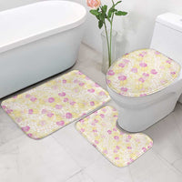 Anthurium Plumeria Lei Pastel Bathroom Set Yellow Hawaiian Splendid Palaka