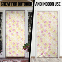 Anthurium Plumeria Lei Pastel Door Cover Yellow Hawaiian Splendid Palaka