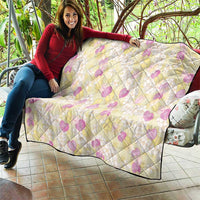 Anthurium Plumeria Lei Pastel Quilt Yellow Hawaiian Splendid Palaka