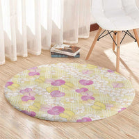 Anthurium Plumeria Lei Pastel Round Carpet Yellow Hawaiian Splendid Palaka