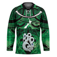 Personalised Maori Matariki Manaia Kakariki Hockey Jersey Maori Kowhaiwhai Pattern Galaxy