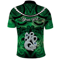 Personalised Maori Matariki Manaia Kakariki Polo Shirt Maori Kowhaiwhai Pattern Galaxy