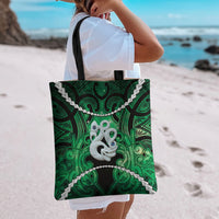 Maori Matariki Manaia Kakariki Tote Bag Maori Kowhaiwhai Pattern Galaxy