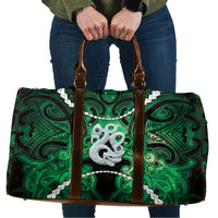 Maori Matariki Manaia Kakariki Travel Bag Maori Kowhaiwhai Pattern Galaxy