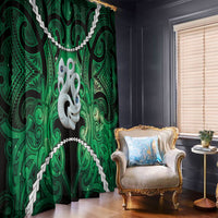 Maori Matariki Manaia Kakariki Window Curtain Maori Kowhaiwhai Pattern Galaxy