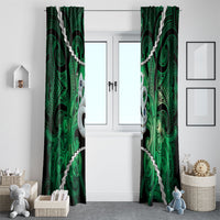 Maori Matariki Manaia Kakariki Window Curtain Maori Kowhaiwhai Pattern Galaxy