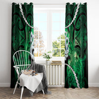Maori Matariki Manaia Kakariki Window Curtain Maori Kowhaiwhai Pattern Galaxy