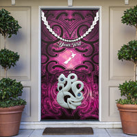 Personalised Maori Matariki Manaia Mawhero Door Cover Maori Kowhaiwhai Pattern Galaxy