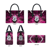 Maori Matariki Manaia Mawhero Leather Bag Maori Kowhaiwhai Pattern Galaxy