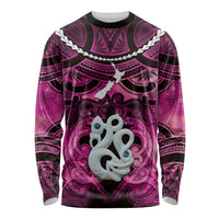 Personalised Maori Matariki Manaia Mawhero Long Sleeve Shirt Maori Kowhaiwhai Pattern Galaxy
