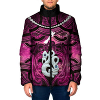 Personalised Maori Matariki Manaia Mawhero Padded Jacket Maori Kowhaiwhai Pattern Galaxy