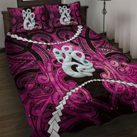 Maori Matariki Manaia Mawhero Quilt Bed Set Maori Kowhaiwhai Pattern Galaxy