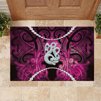 Maori Matariki Manaia Mawhero Rubber Doormat Maori Kowhaiwhai Pattern Galaxy