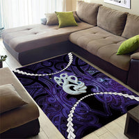Maori Matariki Manaia Waiporoporo Area Rug Maori Kowhaiwhai Pattern Galaxy LT01 - Polynesian Pride