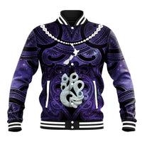 Personalised Maori Matariki Manaia Waiporoporo Baseball Jacket Maori Kowhaiwhai Pattern Galaxy
