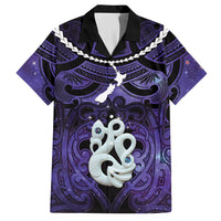 Personalised Maori Matariki Manaia Waiporoporo Hawaiian Shirt Maori Kowhaiwhai Pattern Galaxy