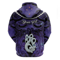 Personalised Maori Matariki Manaia Waiporoporo Hoodie Maori Kowhaiwhai Pattern Galaxy