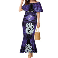 Personalised Maori Matariki Manaia Waiporoporo Mermaid Dress Maori Kowhaiwhai Pattern Galaxy