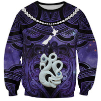 Personalised Maori Matariki Manaia Waiporoporo Sweatshirt Maori Kowhaiwhai Pattern Galaxy