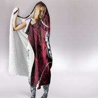 Maori Matariki Manaia Whero Hooded Blanket Maori Kowhaiwhai Pattern Galaxy
