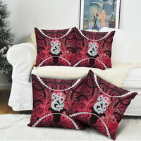 Maori Matariki Manaia Whero Pillow Cover Maori Kowhaiwhai Pattern Galaxy