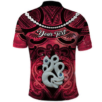 Personalised Maori Matariki Manaia Whero Polo Shirt Maori Kowhaiwhai Pattern Galaxy