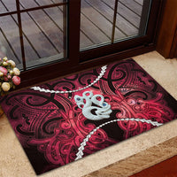 Maori Matariki Manaia Whero Rubber Doormat Maori Kowhaiwhai Pattern Galaxy