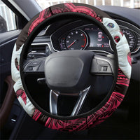 Maori Matariki Manaia Whero Steering Wheel Cover Maori Kowhaiwhai Pattern Galaxy