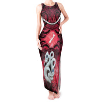 Personalised Maori Matariki Manaia Whero Tank Maxi Dress Maori Kowhaiwhai Pattern Galaxy