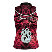 Personalised Maori Matariki Manaia Whero Women Sleeveless Polo Shirt Maori Kowhaiwhai Pattern Galaxy