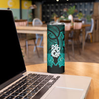 Personalised Maori Matariki Manaia Turquoise Skinny Tumbler Maori Kowhaiwhai Pattern Galaxy