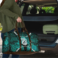 Maori Matariki Manaia Turquoise Travel Bag Maori Kowhaiwhai Pattern Galaxy