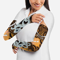 Personalised Maori Matariki Manaia Kowhai Arm Sleeves Maori Kowhaiwhai Pattern Galaxy