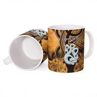 Personalised Maori Matariki Manaia Kowhai Ceramic Mug Maori Kowhaiwhai Pattern Galaxy