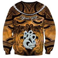 Personalised Maori Matariki Manaia Kowhai Sweatshirt Maori Kowhaiwhai Pattern Galaxy