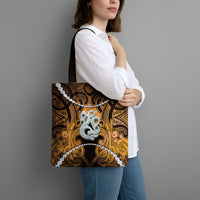 Maori Matariki Manaia Kowhai Tote Bag Maori Kowhaiwhai Pattern Galaxy
