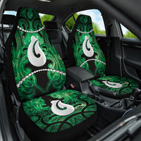 Maori Matariki Hei Matau Kakariki Car Seat Cover Maori Kowhaiwhai Pattern Galaxy