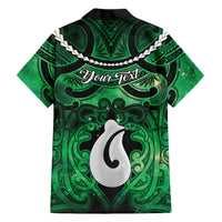 Personalised Maori Matariki Hei Matau Kakariki Family Matching Off Shoulder Short Dress and Hawaiian Shirt Maori Kowhaiwhai Pattern Galaxy LT01 - Polynesian Pride